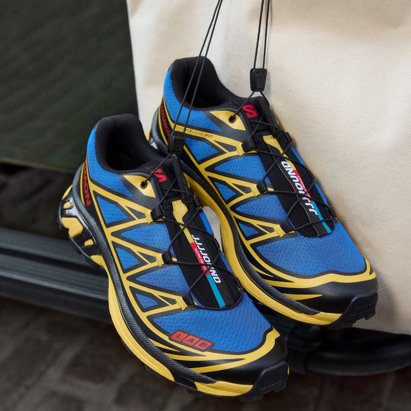Salomon XT-6 JJJJound Nautical Blue Lemon - Image 2