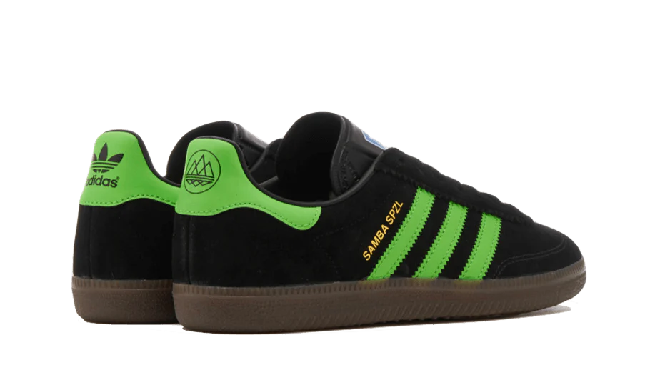 Adidas Samba Deco SPZL Core Black Lucid Lime - Image 2