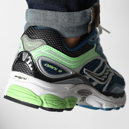 Saucony ProGrid Omni 9 Blue Lime - Image 3