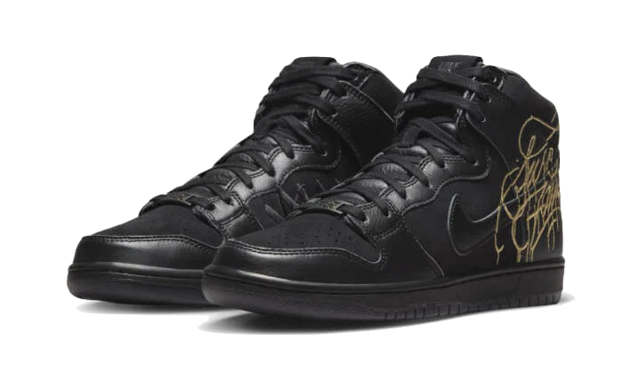 Nike SB Dunk High FAUST Black Gold - Image 2