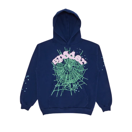 Sp5der OG Web Hoodie Navy