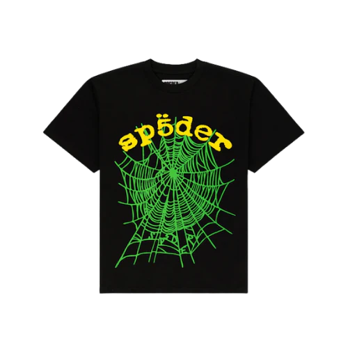 Sp5der OG Web V2 Tee Black/Multicolor