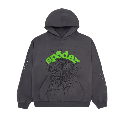 Sp5der Wait Web Hoodie Slate Grey