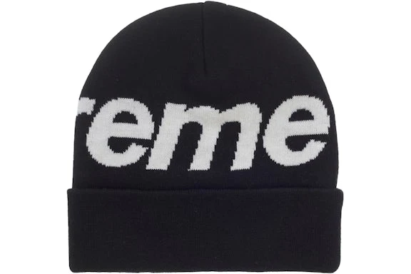 Supreme Big Logo Beanie (FW25) Black - Image 2
