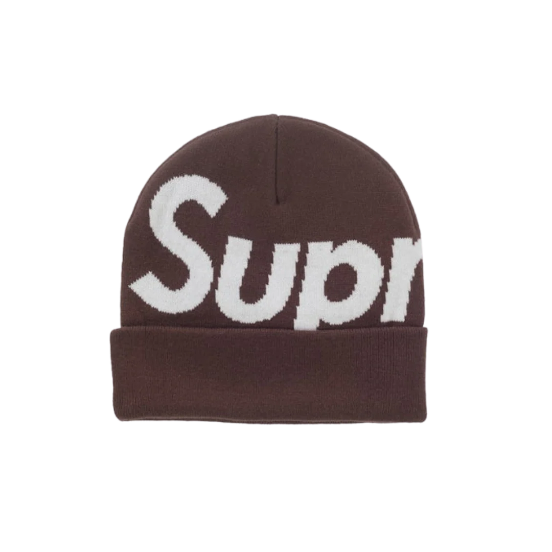 Supreme Big Logo Beanie (FW25) Brown