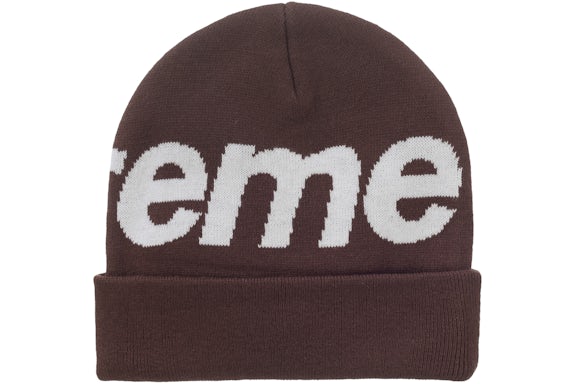 Supreme Big Logo Beanie (FW25) Brown - Image 2