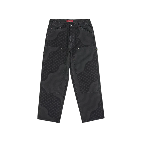 Supreme Flag Double Knee Painter Pant Black