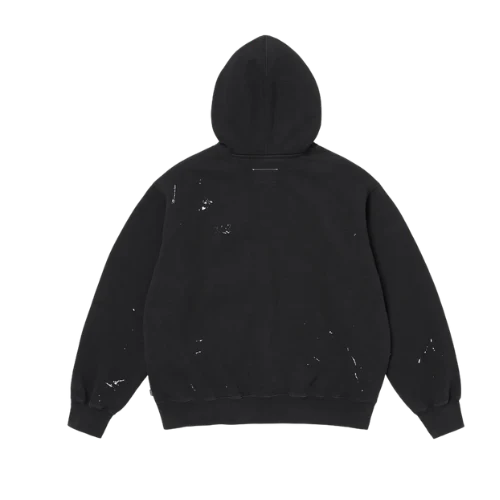 Supreme MM6 Maison Margiela Box Logo Zip Up Hooded Sweatshirt Black - Image 3