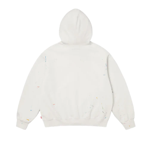 Supreme MM6 Maison Margiela Box Logo Zip Up Hooded Sweatshirt White - Image 3