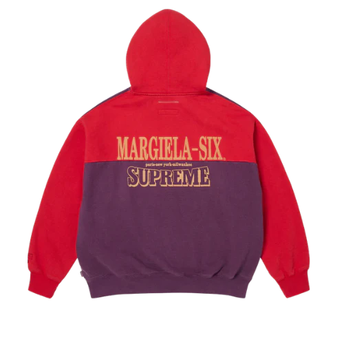 Supreme MM6 Maison Margiela Eagle Zip Up Hooded Sweatshirt Red - Image 3