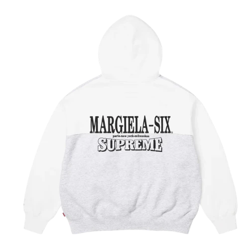 Supreme MM6 Maison Margiela Eagle Zip Up Hooded Sweatshirt White - Image 3