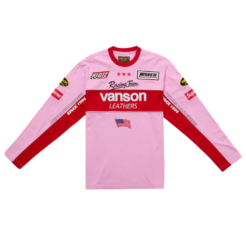 Supreme Vanson Leathers L/S Top Pink