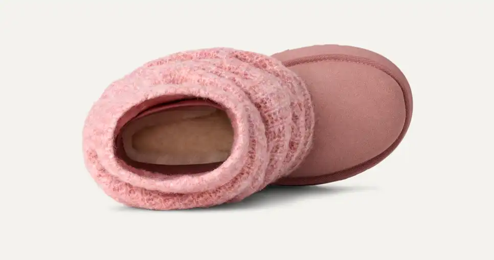 UGG Classic Mini Dipper Legwarmer Boot Pink Dawn - Image 4