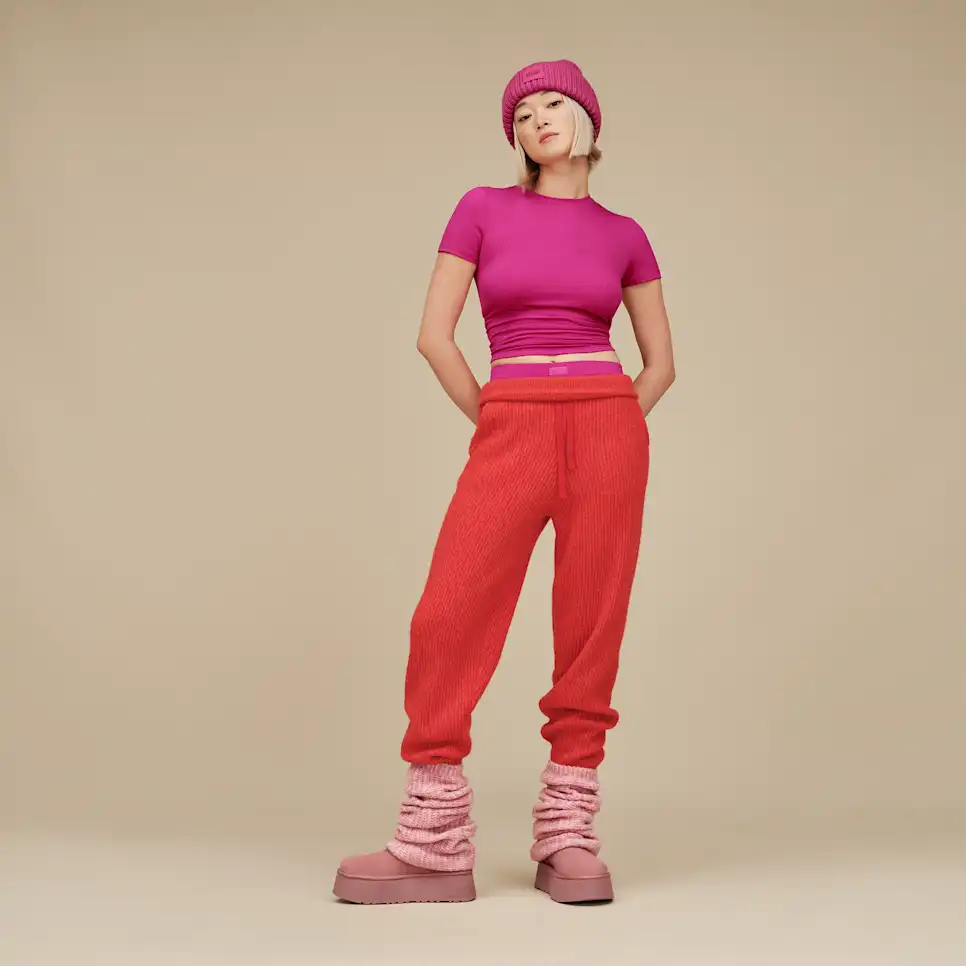 UGG Classic Mini Dipper Legwarmer Boot Pink Dawn - Image 6